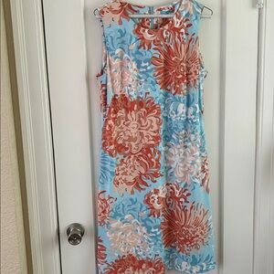 J. McLaughlin Pink and Light Blue floral dress